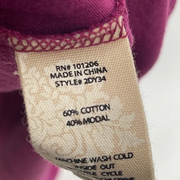 Soft Surroundings Dark Fuchsia Purple Sylvie Smocked Dress Size L - Picture 6 of 7